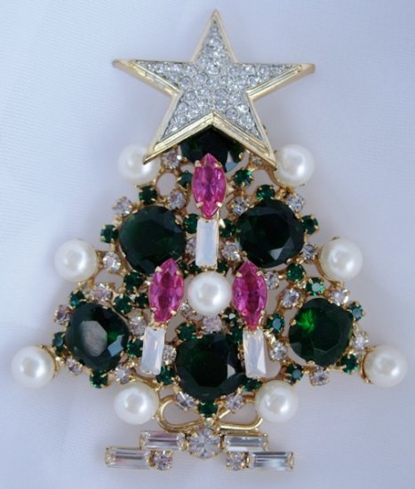 Designer Christmas Tree pin star