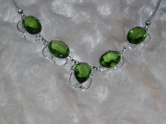 green gemstone necklace