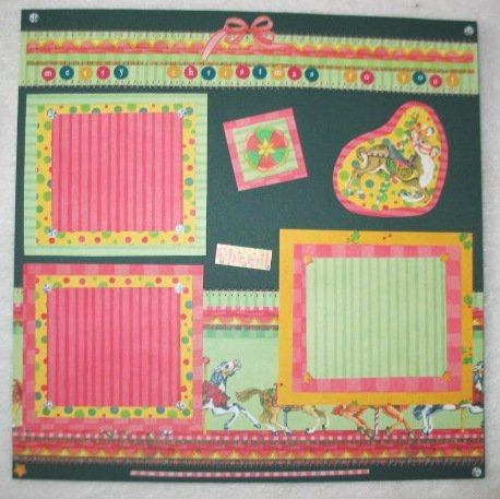 Christmas - Carousel 2-Page 12x12 Premade Scrapbook Layout