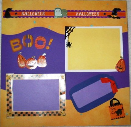 HAPPY HALLOWEEN 2-Page 12X12 Premade Scrapbook Layout