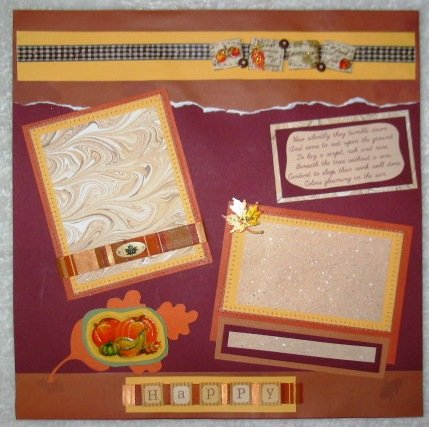 ELEGANT THANKSGIVING 2-Page 12 x 12 Premade Scrapbook Layout