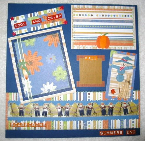 FALL/SCARECROW 2-Page 12 x 12 Premade Scrapbook Layout