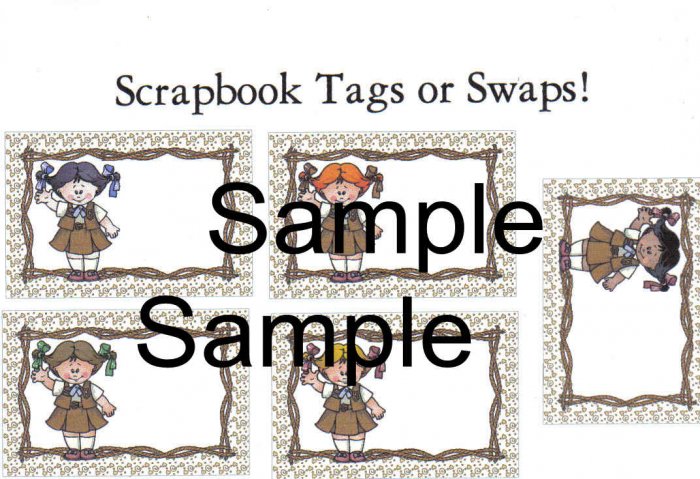Brownie Girl Tags