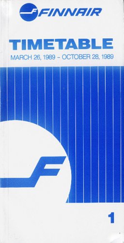 FINNAIR - FINNISH AIRLINES - 1989 SYSTEM TIMETABLE