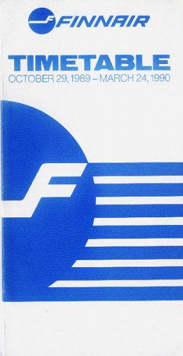 FINNAIR - FINNISH AIRLINES - 1989-90 SYSTEM TIMETABLE