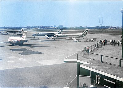 ALITALIA - ATI - ALISARDA - 1977 MILANO LINATE AIRPORT POSTCARD