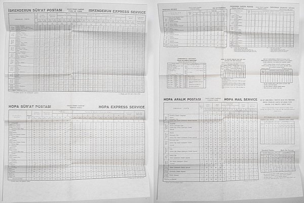 TURKISH MARITIME LINES - 1970-75 INTERNAL LINES PASSAGE FARES