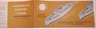 AMERICAN EXPORT LINES - 1962 - CONSTITUTION & INDEPENDENCE DECK PLANS