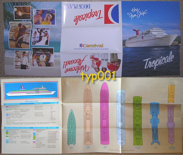 CARNIVAL CRUISE LINES - TROPICALE DECK PLANS