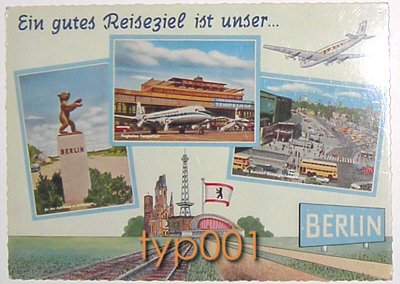 PAN AM - 1950s AT BERLIN AIRPORT POSTCARD