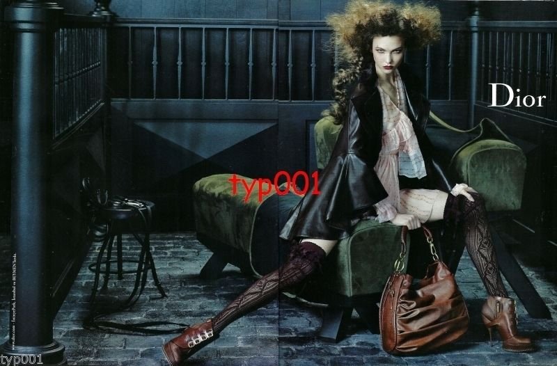 DIOR - 2010 - SEXY LADY IN LEATHER HOSIERY PRINT AD