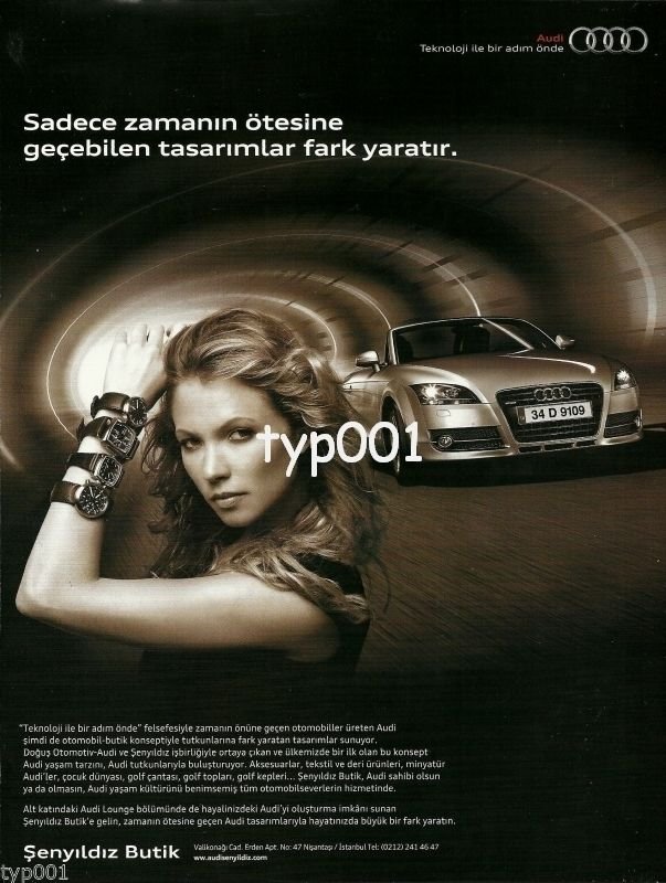 AUDI - 2010 - WATCH AND ACCESSORIES DESIGNED BY AUDI TURKISH PRINT AD