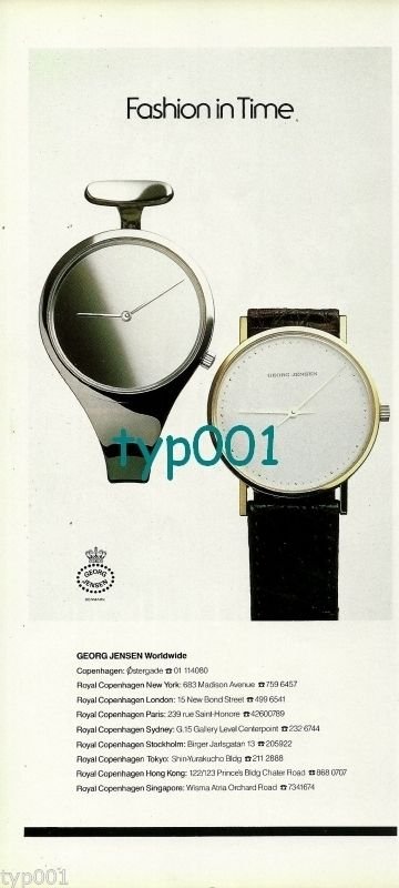 GEORG JENSEN - 1988 - FASHION IN TIME PRINT AD