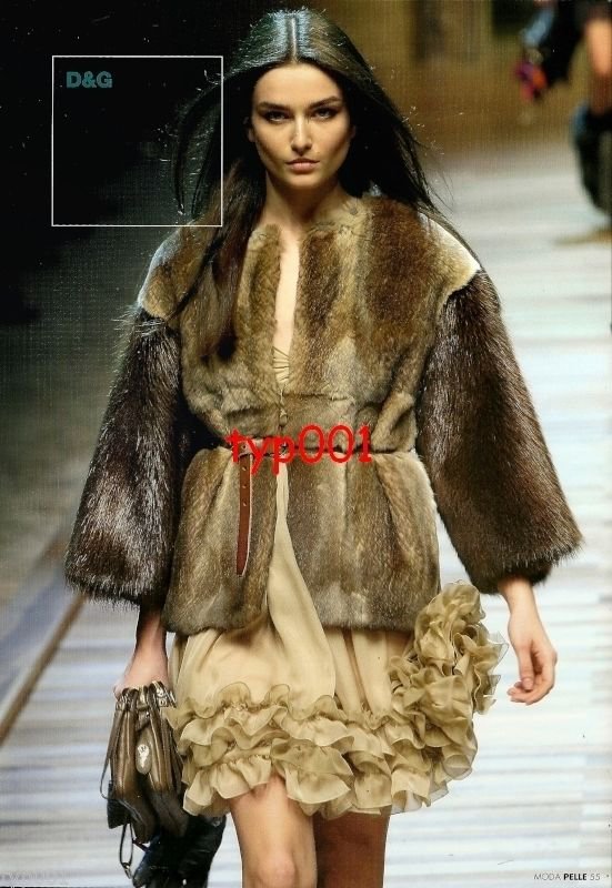D&G MARC JACOBS VALENTINO MARTIN MARGIELA MENDEL - FUR FASHION PRINT EDITORIAL