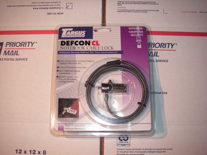 Targus PA410U DEFCON CL Notebook Computer Cable Lock