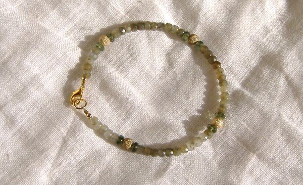 FREE SHIPPING Green jasper and apatite bracelet