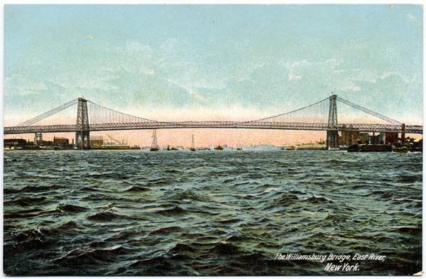 The Williamsburg Bridge, East River, New York c1910s