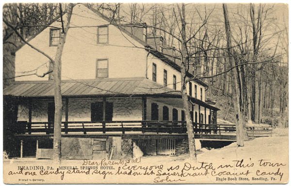 Mineral Springs Hotel, Reading, PA c1905