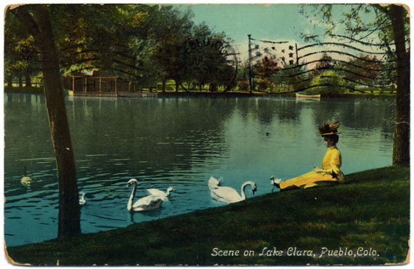 Scene on Lake Clara, Pueblo, CO c1910