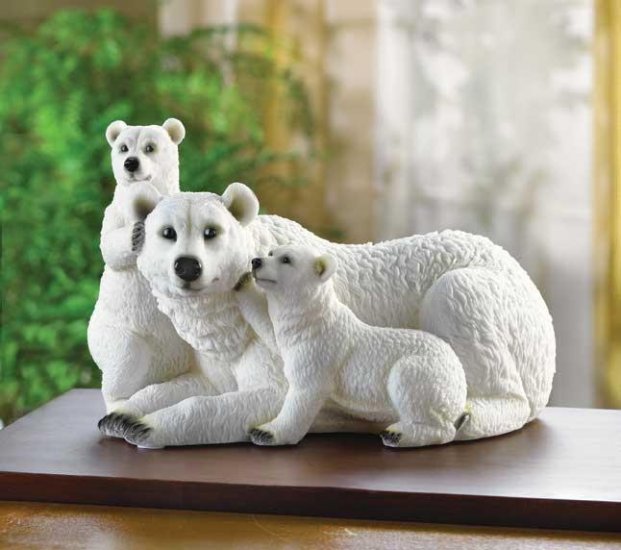 POLAR BEAR FAMILY FIGURINE