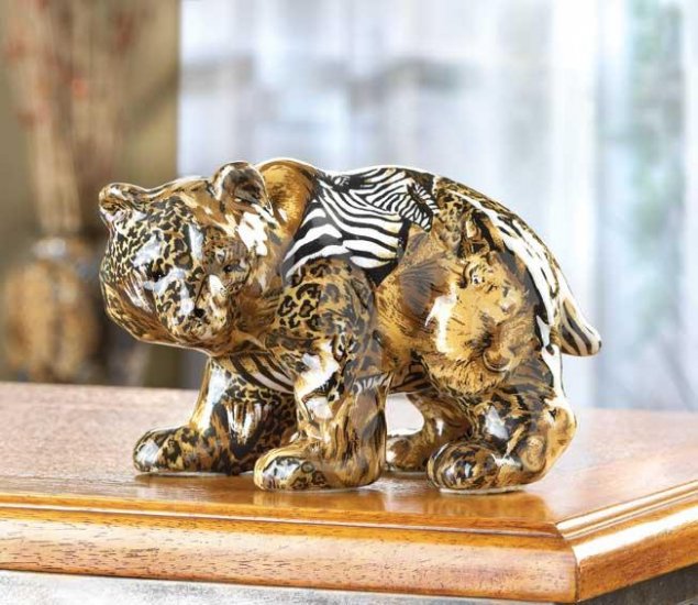 PATCHWORK ANIMAL-PRINT BEAR
