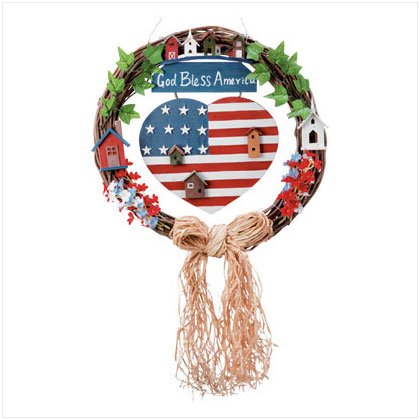 'GOD BLESS AMERICA' WREATH