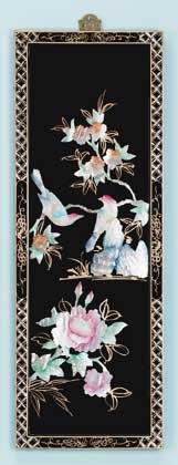 Lacquered Wood Screen With Shell Style 2