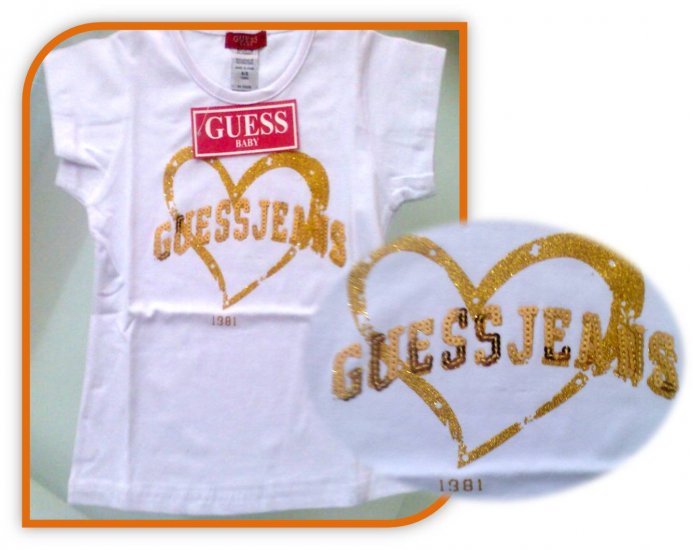 GUESS : Gold Sequined T-shirt