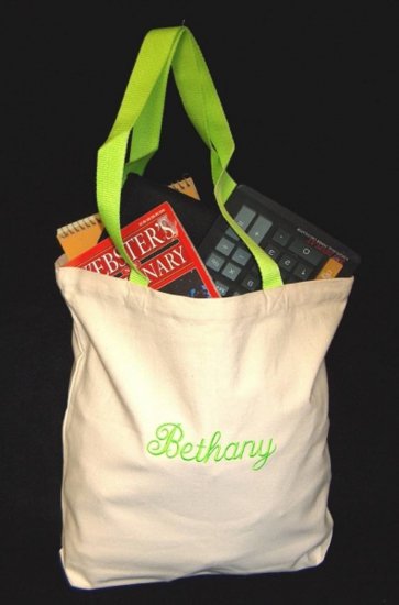 lime green strap tote