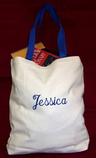 royal blue strap tote bag
