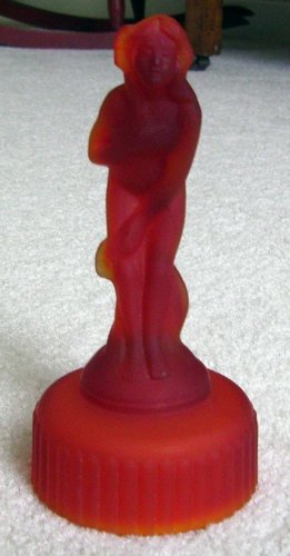 Imperial Glass Amberina Nude Bashful Charlotte Figure