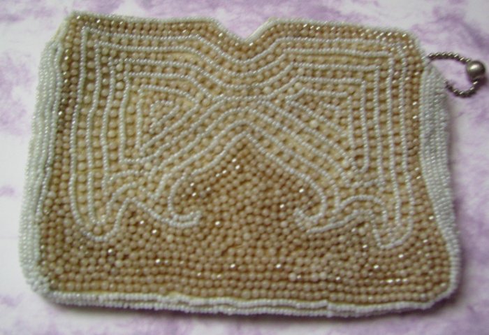 Sweet Childs Vintage 1940s Beaded Clutch Purse