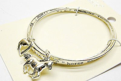 Galloping Horses Silver Bracelet