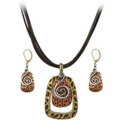 Copper Necklace and Earring Set
