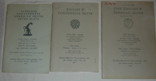 3 Parke-Bernet Galleries Auction Catalog 1967, 1968, 1970