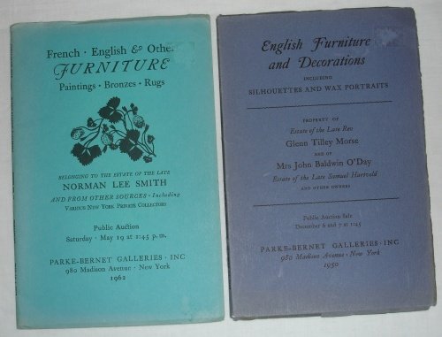 2 Parke-Bernet English Furniture Auction Catalog 1950 and 1962