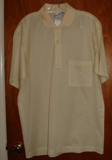 Men's Light Yellow / Ecru Cotton Shirt size M NWT by Bullock & Jones $70 retail