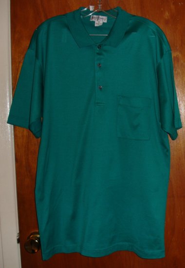 Men's Green Cotton Shirt size M by Bullock & Jones $70 retail