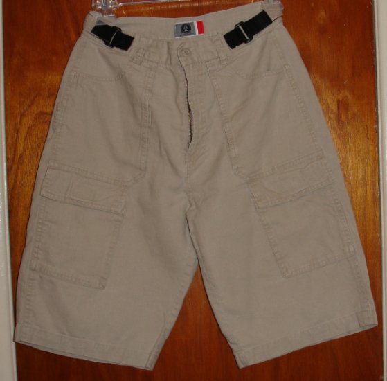 Girl's beige khaki burmuda length shorts size 14 by Arizona Jean Company.