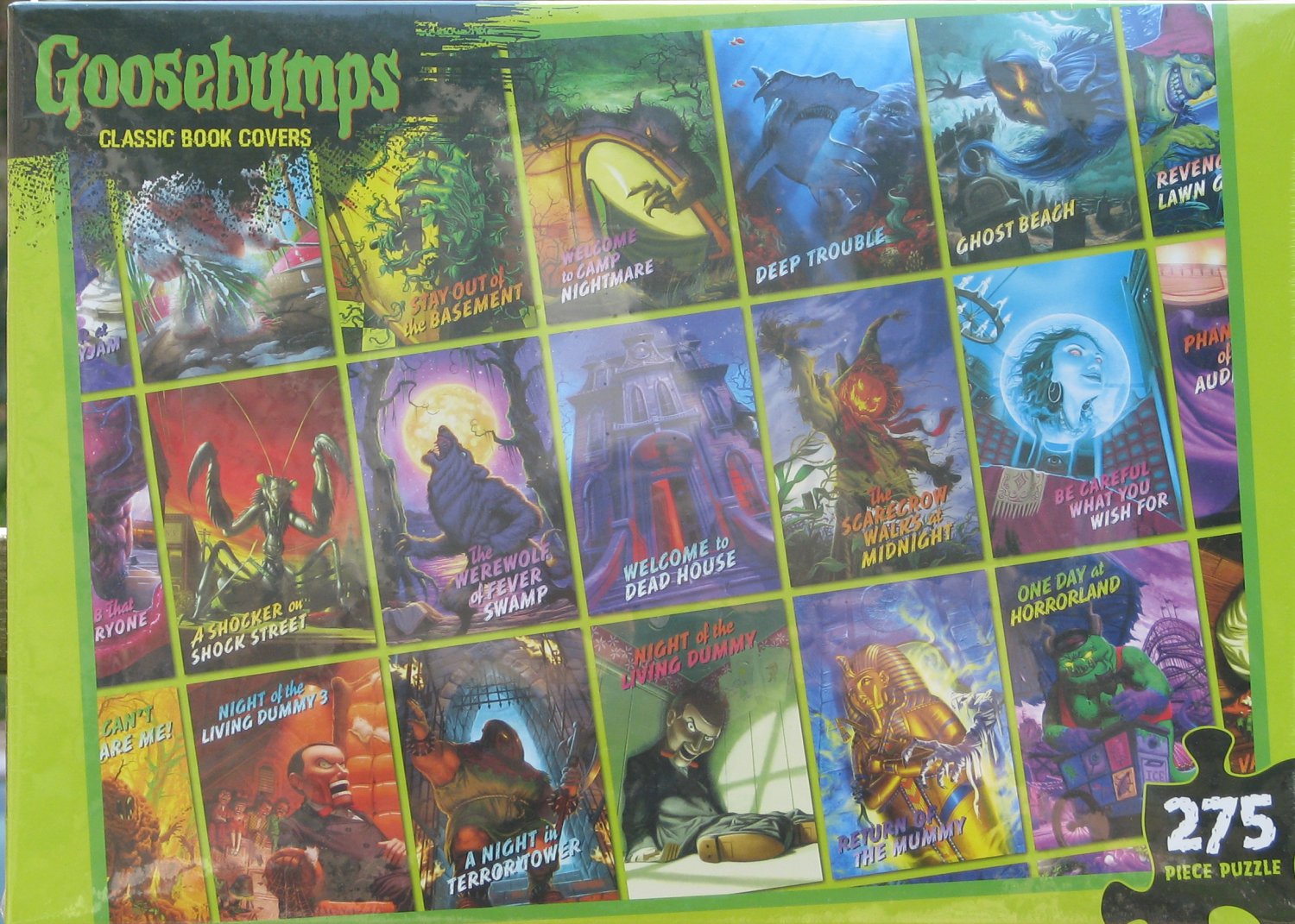 Cobble Hill GOOSEBUMPS Classic Book Covers 275 pc Jigsaw Puzzle R L Stine XL Pieces