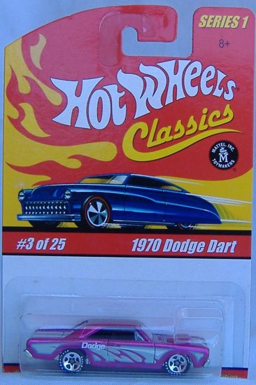 Hot Wheels 1970 Dodge Dart Classics Collection Purple Paint White Tampos