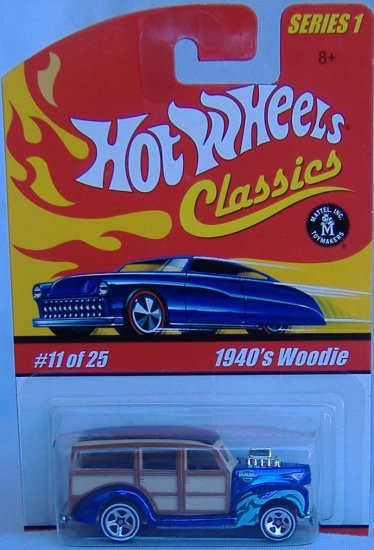 Hot Wheels Classics Collection 1 1940's Woody Blue Paint