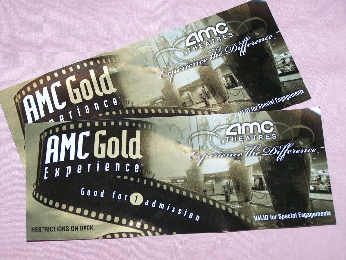 2 AMC Theatre tickets.