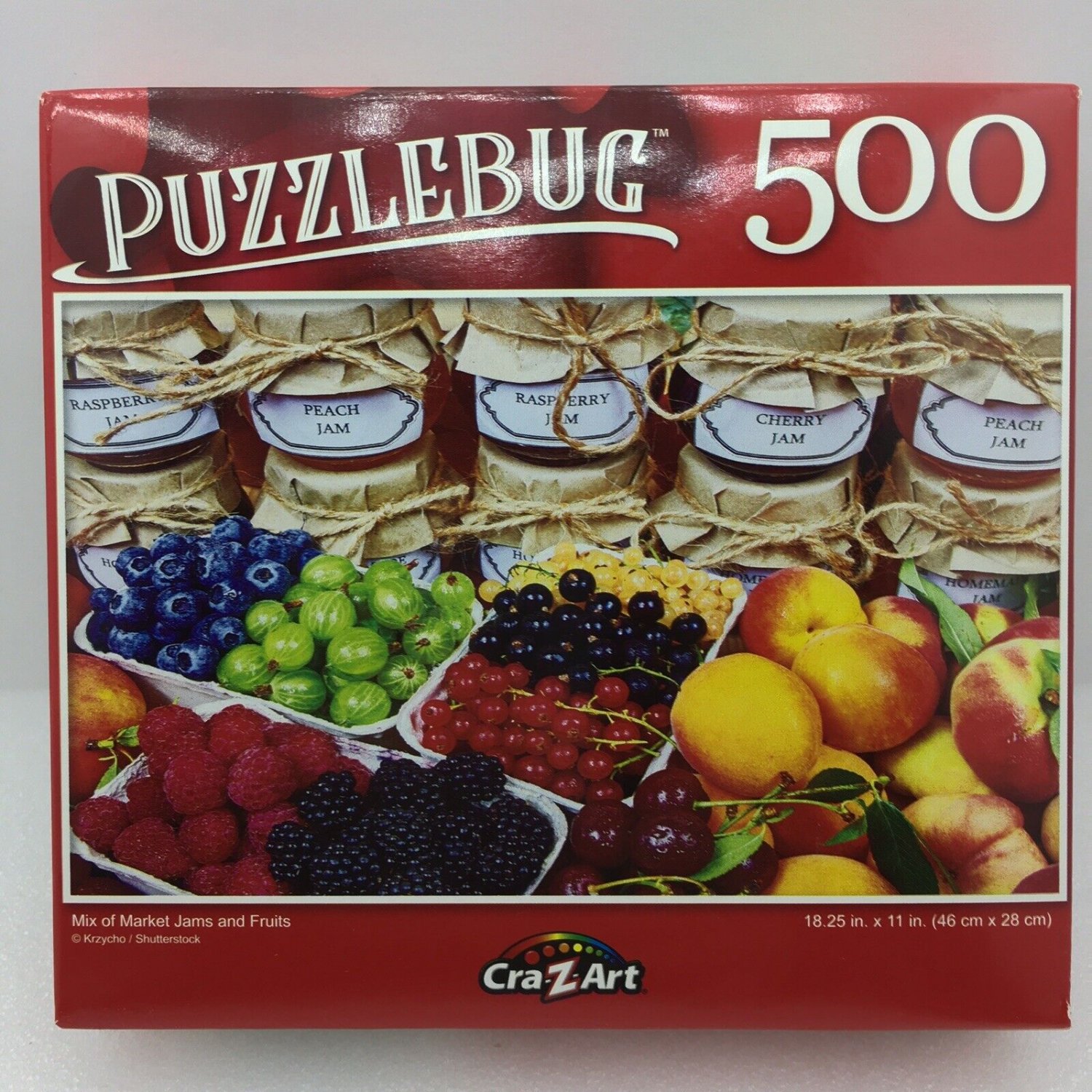 Cra Z Art Puzzlebug Mix Of Market Jams And Fruits Puzzle 500 Piece Farmers