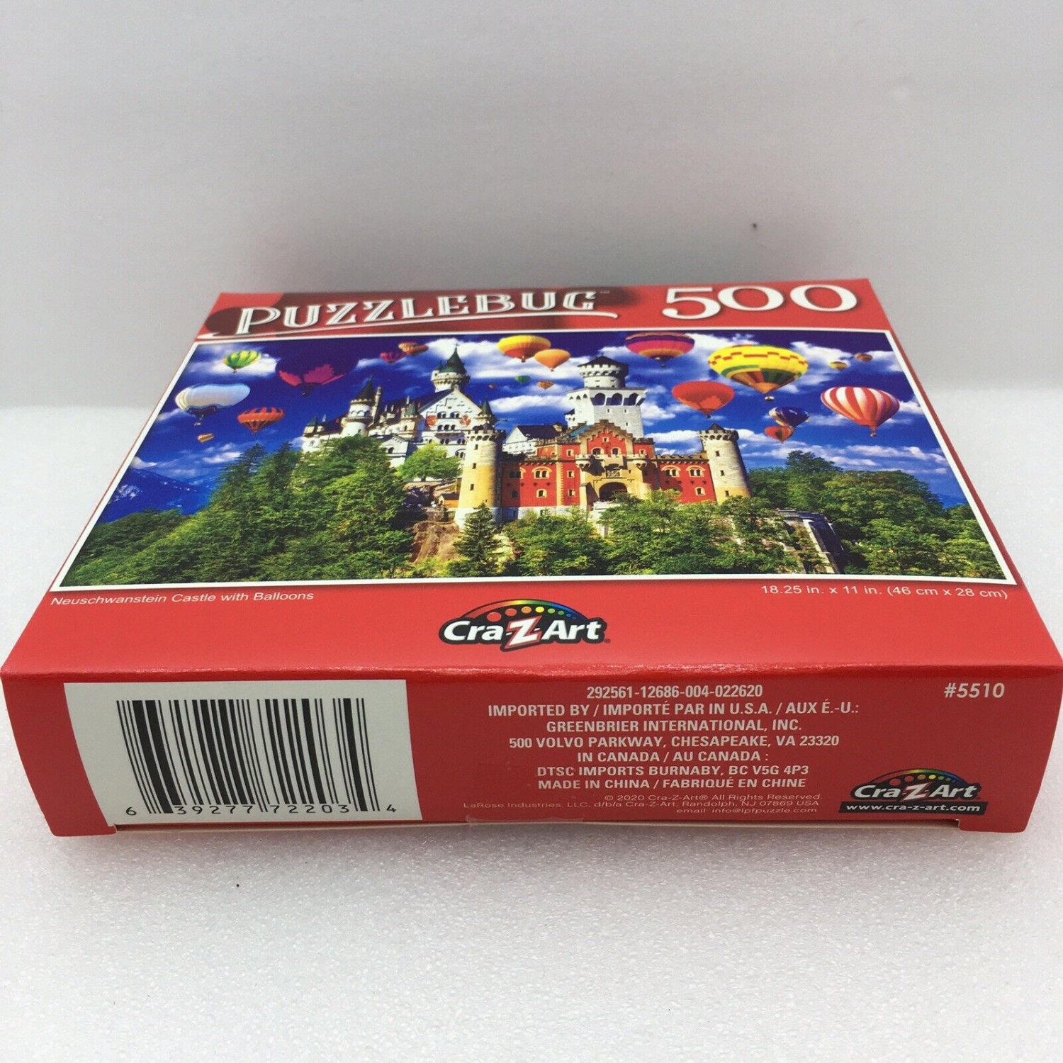 Cra Z Art Puzzlebug Neuschwanstein Castle With Balloons 500 Piece Puzzle