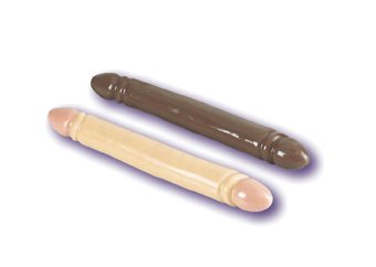 12 Inch Smooth Black Double Dildo