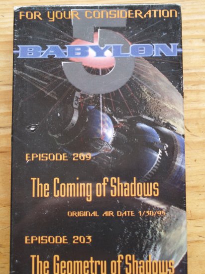 Babylon 5 Emmy VHS Video 2 episodes RARE Geometry Shadows