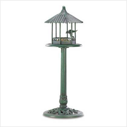 Verdigris Gazebo Standing Bird Feeder