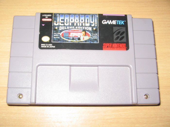 SNES Super Nintendo Jeopardy Deluxe Edition Game