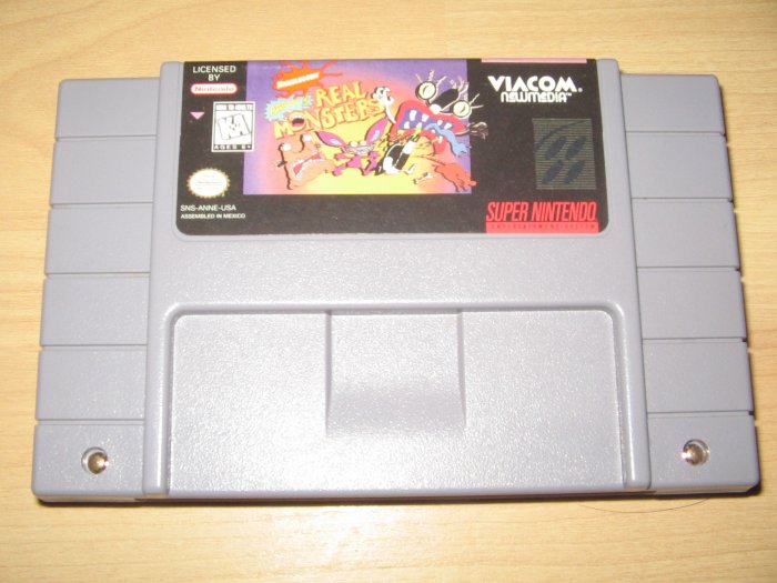 SNES Super Nintendo Nickelodeon Real Monsters Game